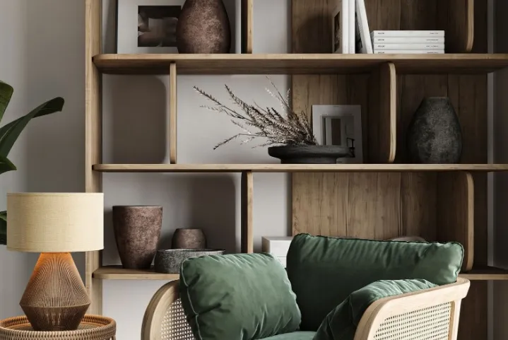 Czy półki otwarte dominują wizualnie we wnętrzu?