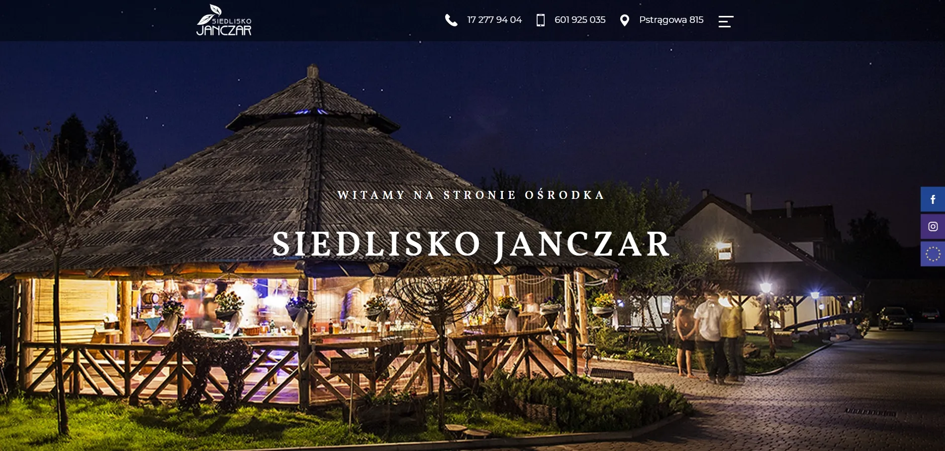 Strona www Siedlisko Janczar - Imprezy Firmowe Bieszczady